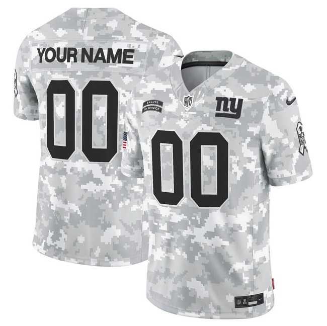 Men%27s New York Giants Active Player Custom 2024 F.U.S.E Arctic Camo Salute To Service Limited Stitched Football Jersey